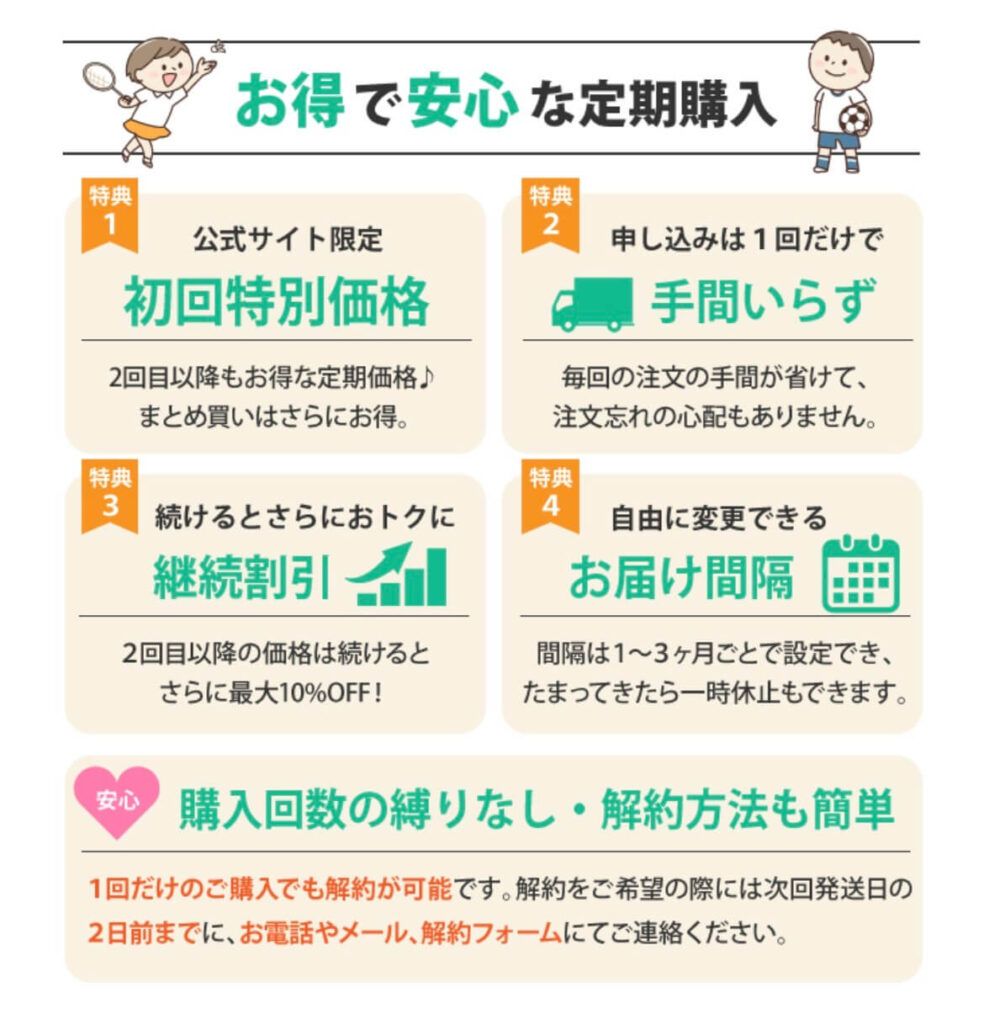 定期購入の注意事項